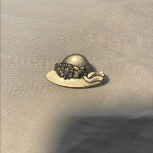 Silver Brooch with Floral Design